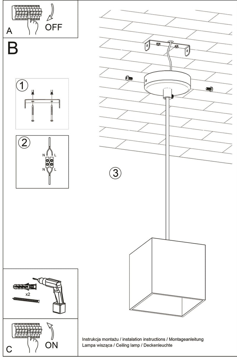 Taklampa QUAD 1 Svart | SL.0060 | Svetrend