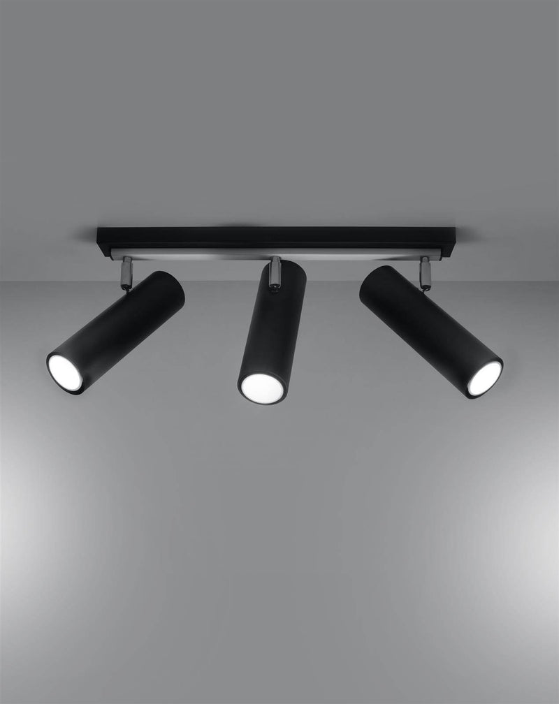 Taklampa DIREZIONE 3 Svart | SL.0501 | Svetrend