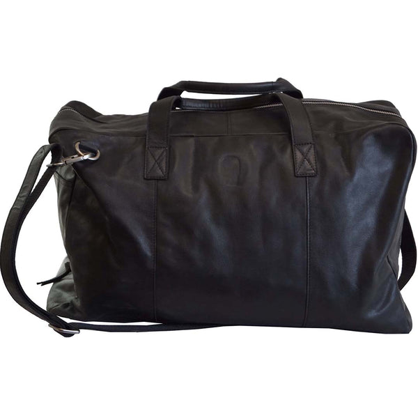 Milo travelbag - black leather