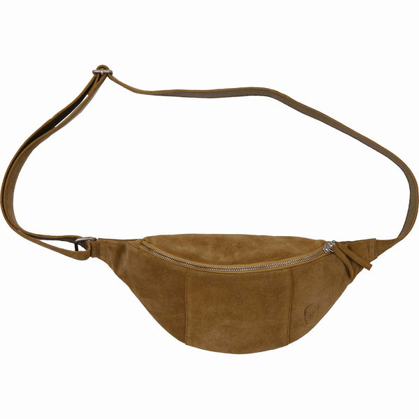 Miko suede bum bag camel - small