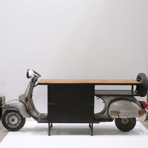 Nali old scooter bar counter with cabinet