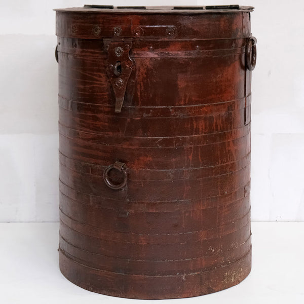 Patinated old barrel