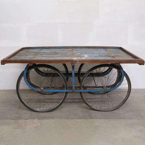 Rustic blue market cart