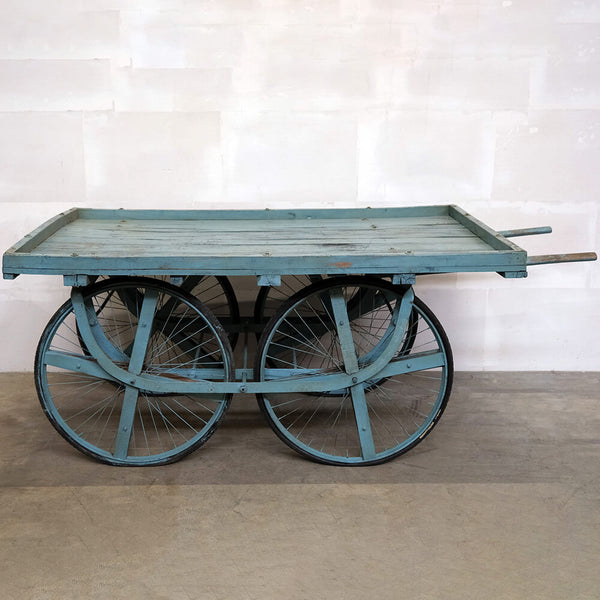 Large beautiful blue market cart