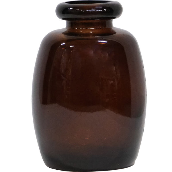 Shape glass vase S - chocolate