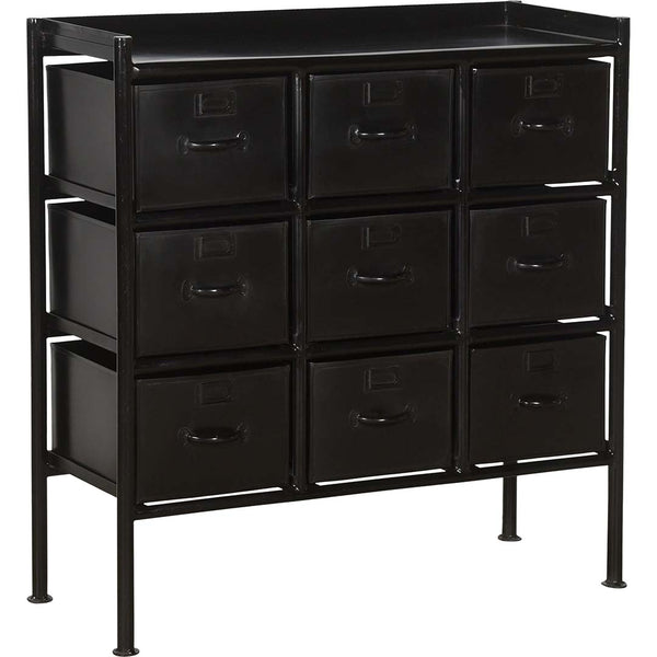 Saga dresser black - 9 drawers