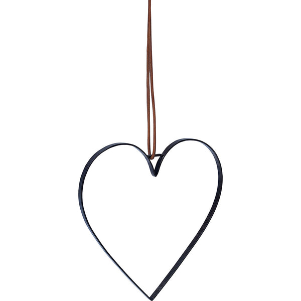 Heart with leather cord - Medium