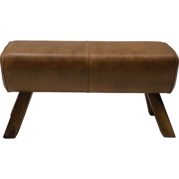 Lomborg simple leather pouf