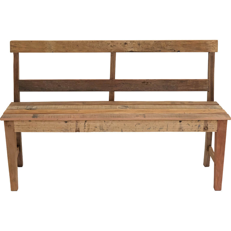 Bench with backrest